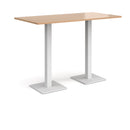 Brescia Rectangular Poseur Table With Flat Square Base - Beech - NWOF