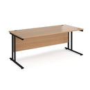 Maestro 25 800mm Deep Straight Desk With Cantilever Leg - Beech - NWOF