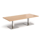 Brescia Rectangular Coffee Table With Flat Square Base - Beech - NWOF