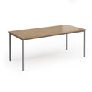 Flexi 25 Rectangular Table With Graphite Frame - Oak - NWOF