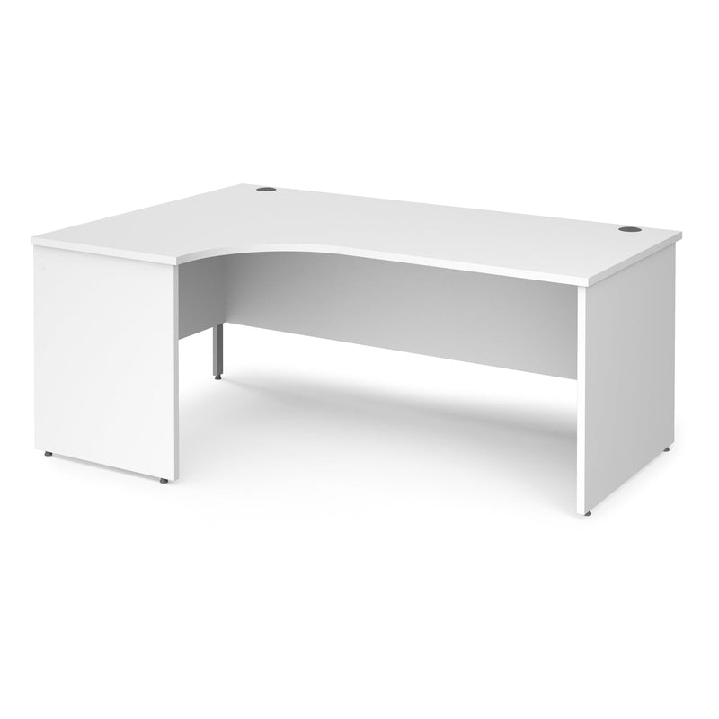 Maestro 25 Ergonomic Desk With Panel End Leg - White - NWOF