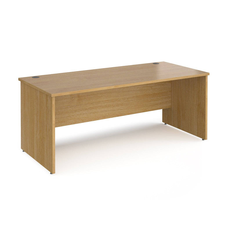 Maestro 25 800mm Deep Straight Desk With Panel End Leg - Oak - NWOF