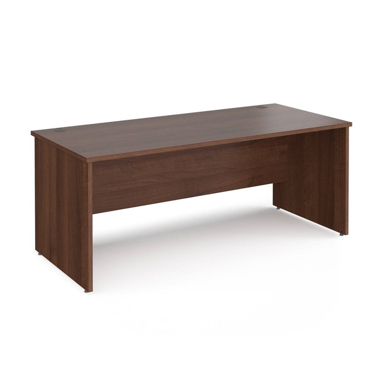 Maestro 25 800mm Deep Straight Desk With Panel End Leg - Walnut - NWOF