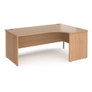 Maestro 25 Ergonomic Desk With Panel End Leg - Beech - NWOF