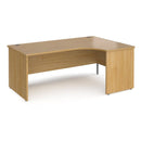 Maestro 25 Ergonomic Desk With Panel End Leg - Oak - NWOF