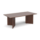 Arrow Head Leg Rectangular Boardroom Table - Walnut - NWOF