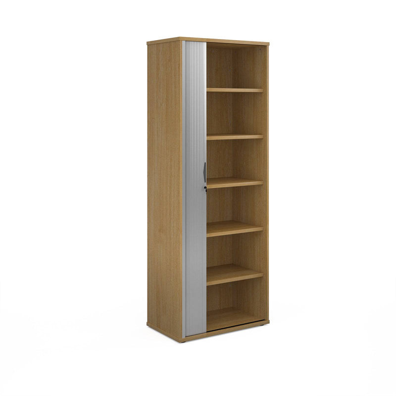 Universal Single Door Tambour Cupboard - Oak - NWOF