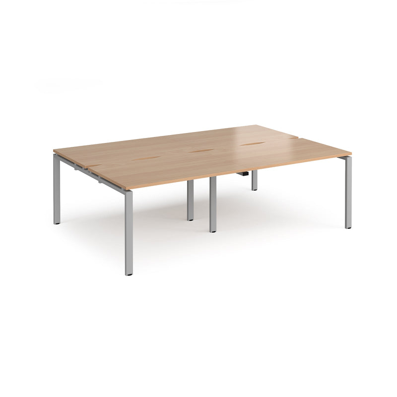 Adapt Double Back to Back Desks 800mm Deep - Beech - NWOF