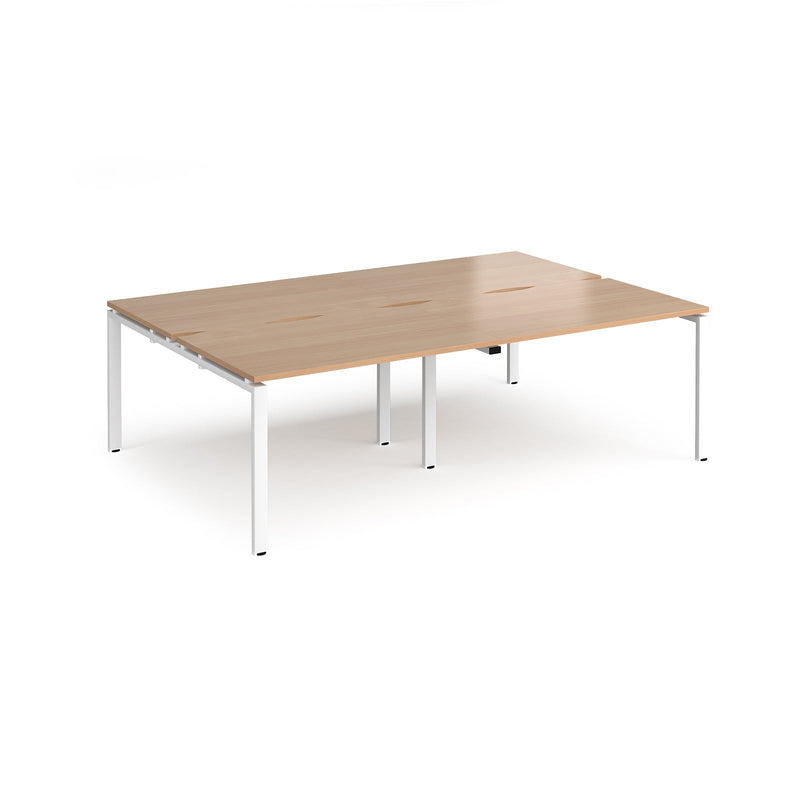 Adapt Double Back to Back Desks 800mm Deep - Beech - NWOF