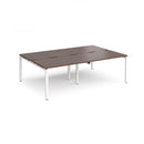 Adapt Double Back to Back Desks 800mm Deep - Walnut - NWOF