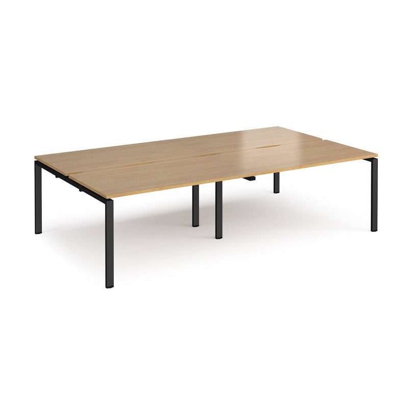 Adapt Double Back to Back Desks 800mm Deep - Oak - NWOF