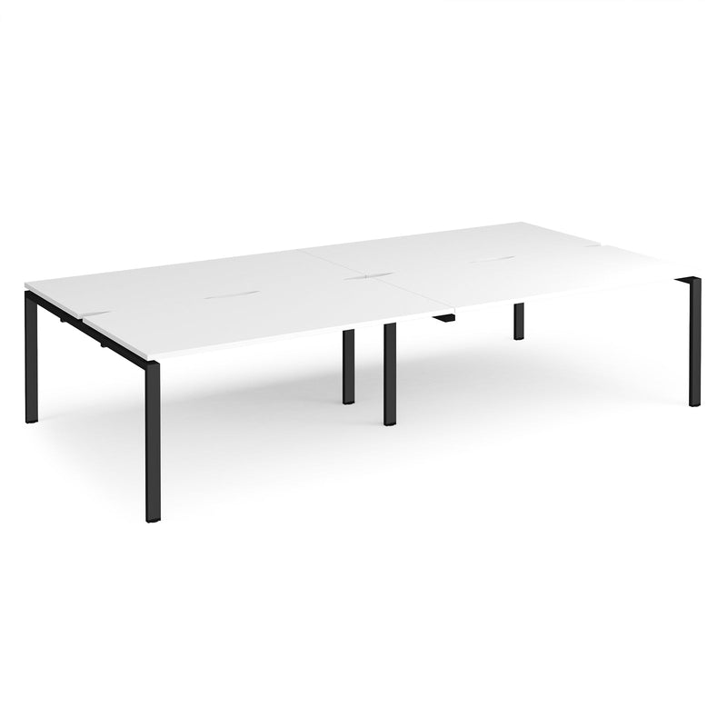 Adapt Double Back to Back Desks 800mm Deep - White - NWOF