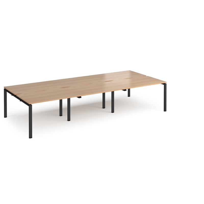 Adapt Triple Back to Back Desks 800mm Deep - Beech - NWOF