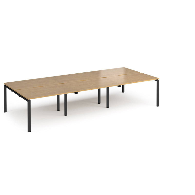 Adapt Triple Back to Back Desks 800mm Deep - Oak - NWOF