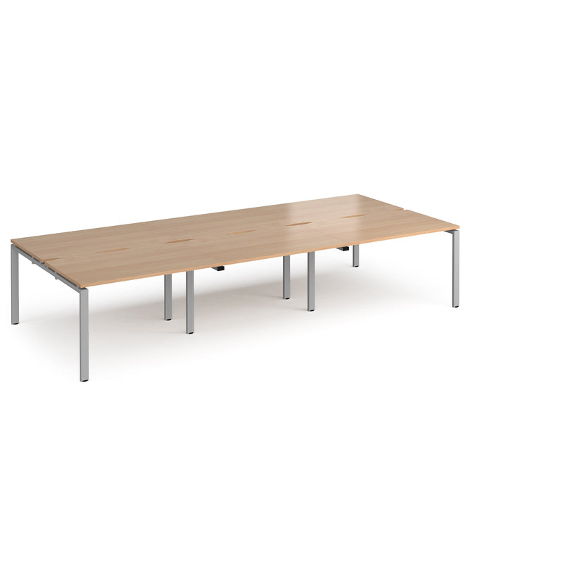 Adapt Triple Back to Back Desks 800mm Deep - Beech - NWOF