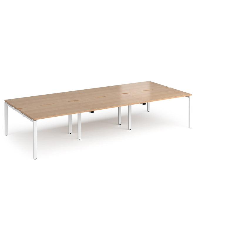 Adapt Triple Back to Back Desks 800mm Deep - Beech - NWOF