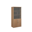 Universal Combination Unit With Glass Upper Doors - Beech - NWOF
