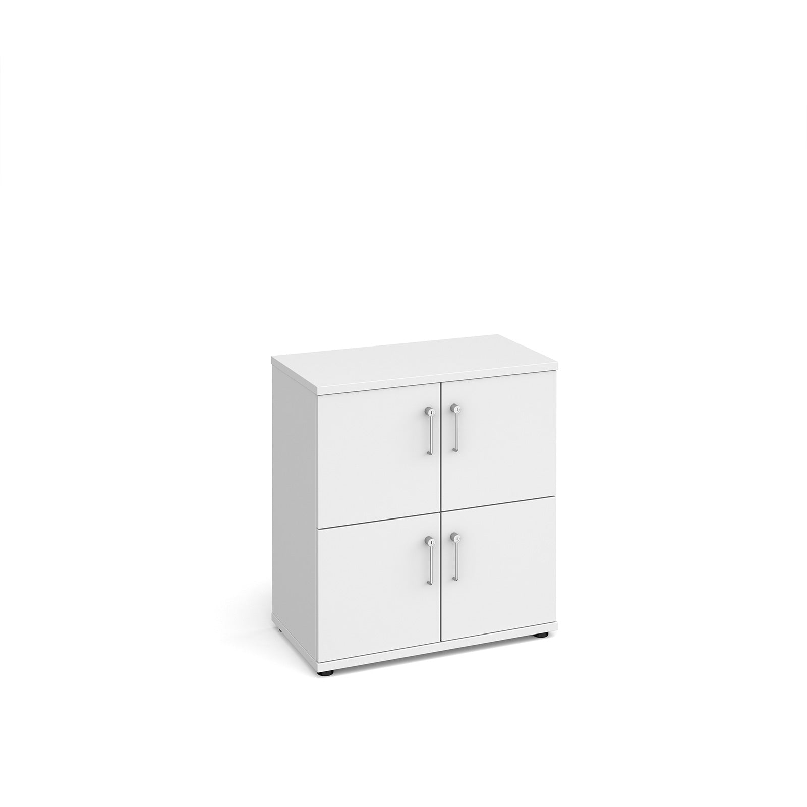 Wooden Storage Locker - White With White Doors | NWOF