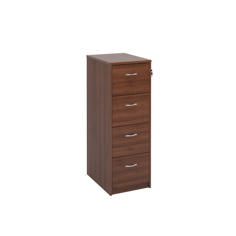 Universal Wooden Filing Cabinet With Silver Handles - Walnut - NWOF