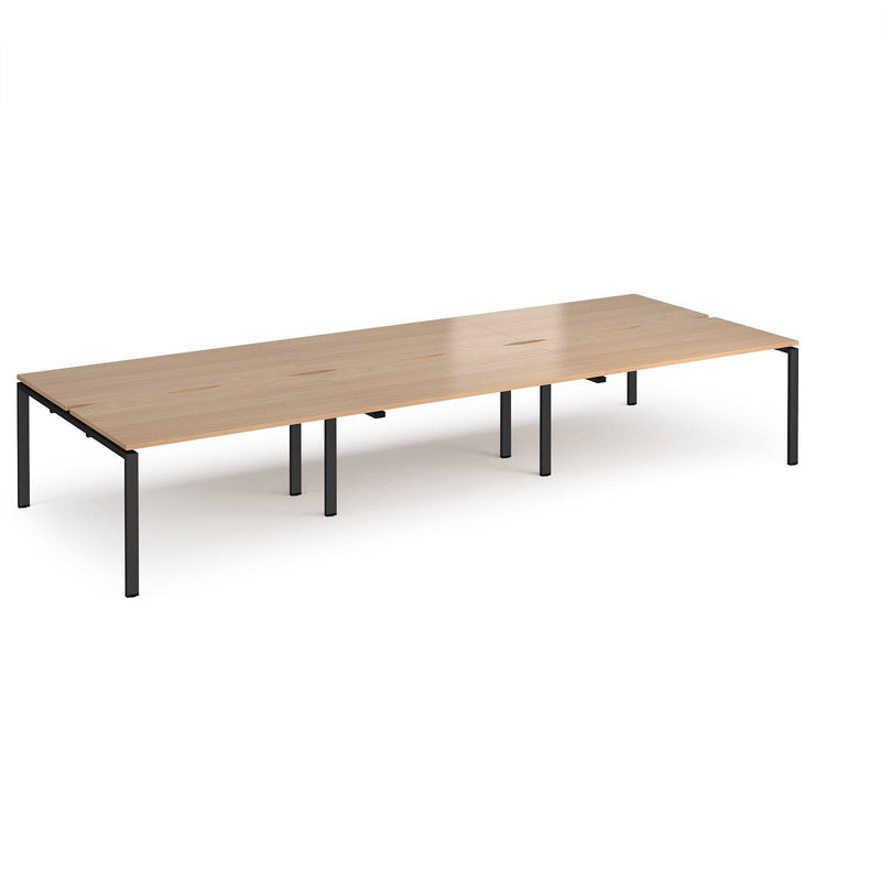 Adapt Triple Back to Back Desks 800mm Deep - Beech - NWOF