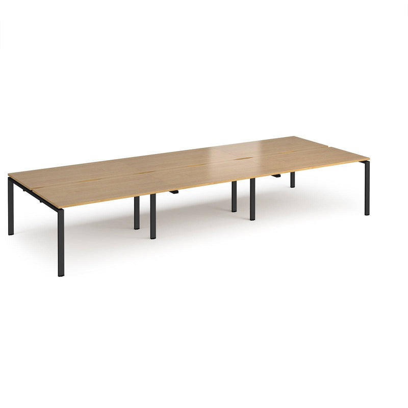 Adapt Triple Back to Back Desks 800mm Deep - Oak - NWOF