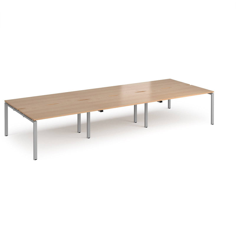 Adapt Triple Back to Back Desks 800mm Deep - Beech - NWOF