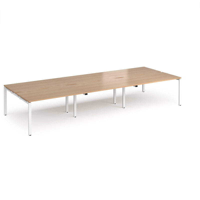 Adapt Triple Back to Back Desks 800mm Deep - Beech - NWOF