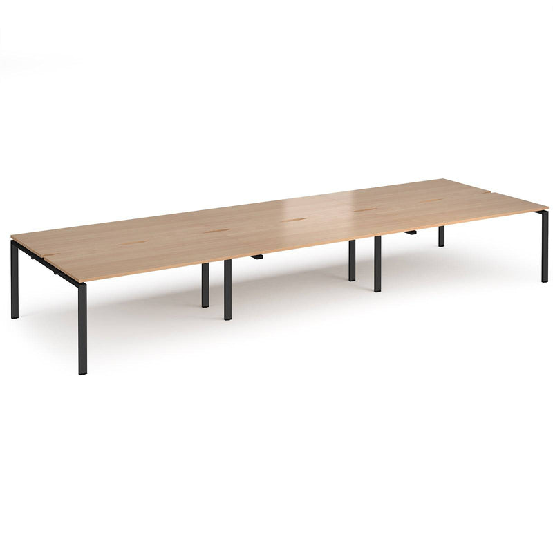 Adapt Triple Back to Back Desks 800mm Deep - Beech - NWOF