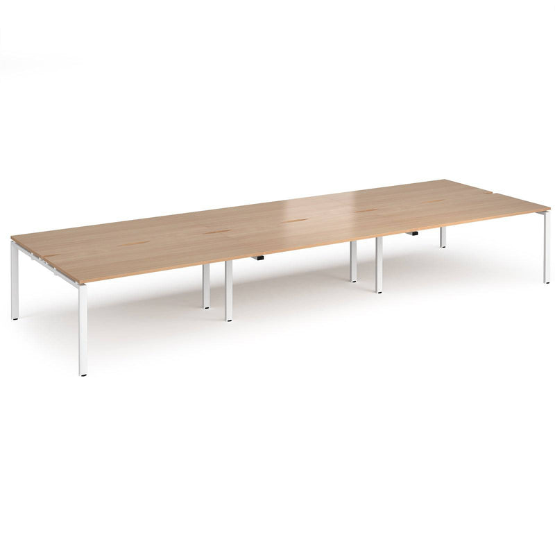 Adapt Triple Back to Back Desks 800mm Deep - Beech - NWOF