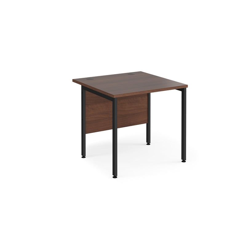 Maestro 25 800mm Deep Straight Desk With H-Frame Leg - Walnut - NWOF