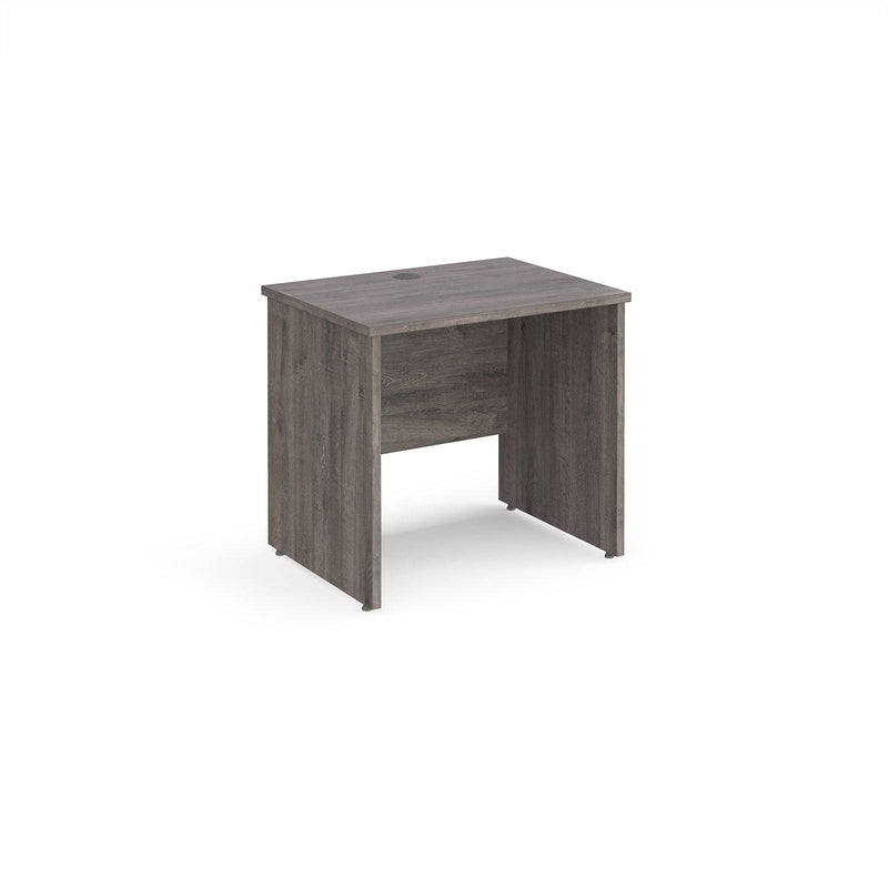 Maestro 25 600mm Deep Straight Desk With Panel End Leg - Grey Oak - NWOF