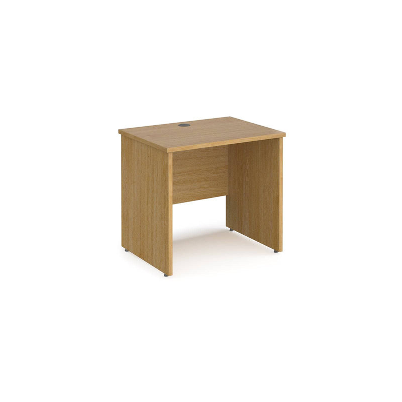 Maestro 25 600mm Deep Straight Desk With Panel End Leg - Oak - NWOF