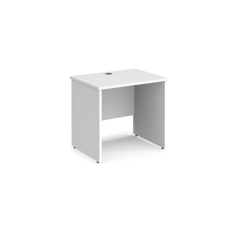 Maestro 25 600mm Deep Straight Desk With Panel End Leg - White - NWOF