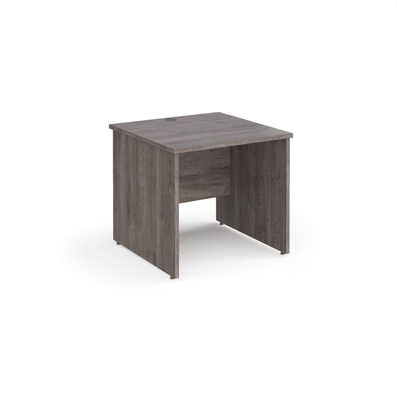 Maestro 25 800mm Deep Straight Desk With Panel End Leg - Grey Oak - NWOF