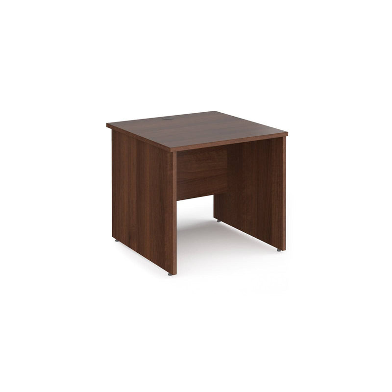 Maestro 25 800mm Deep Straight Desk With Panel End Leg - Walnut - NWOF