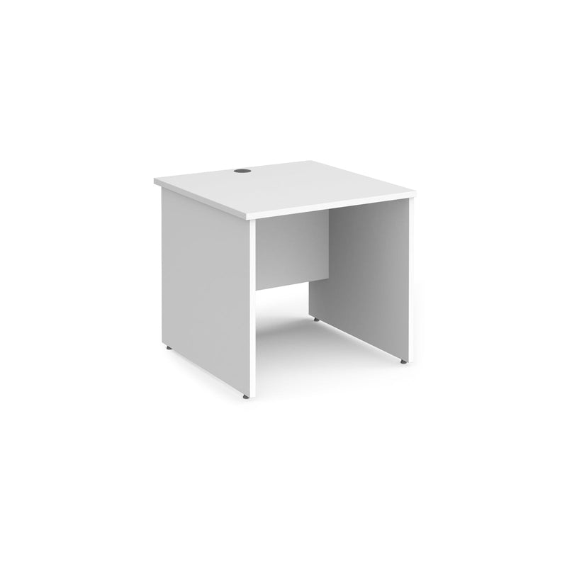 Maestro 25 800mm Deep Straight Desk With Panel End Leg - White - NWOF