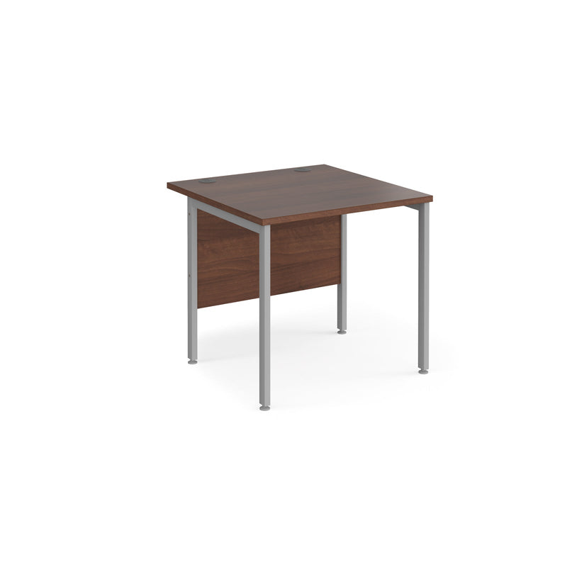 Maestro 25 800mm Deep Straight Desk With H-Frame Leg - Walnut - NWOF