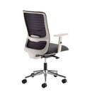 Arcade Black Mesh Back Operator Chair With Grey Fabric Seat & Chrome Base - NWOF