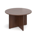 Arrow Head Leg Circular Meeting Table 1200mm - Walnut - NWOF