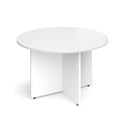 Arrow Head Leg Circular Meeting Table 1200mm - White - NWOF