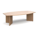 Arrow Head Leg Radial Boardroom Table 2400mm - Beech - NWOF