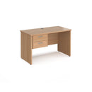 Maestro 25 Straight Desk 600mm Deep With Fixed 2 Drawer Pedestal & Panel End Leg - NWOF