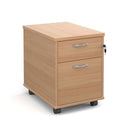 Universal Mobile 2 Drawer Pedestal With Silver Handles - NWOF