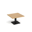 Brescia Square Coffee Table With Flat Square Base 800mm - Oak - NWOF