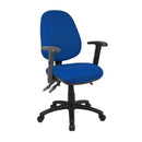 Blue Vantage 200 3 Lever Asynchronous Operators Chair by Dams with height-adjustable arms and ergonomic design