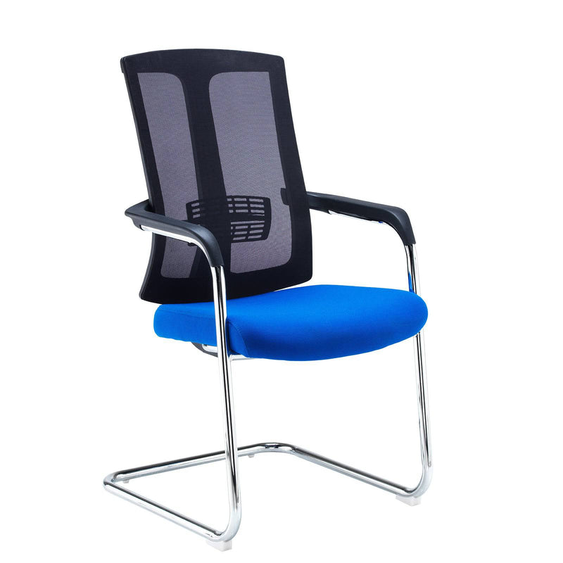Ronan Chrome Cantilever Frame Conference Chair With Mesh Back - NWOF