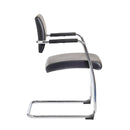Bruges Meeting Room Cantilever Chair (Pack of 2) - Black Faux Leather - NWOF