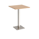 Brescia Square Poseur Table With Flat Square Base 800mm - Beech - NWOF