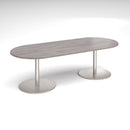 Eternal Radial End Boardroom Table 2400mm x 1000mm - Grey Oak - NWOF