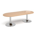 Trumpet Base Radial End Boardroom Table 2400mm - Beech - NWOF